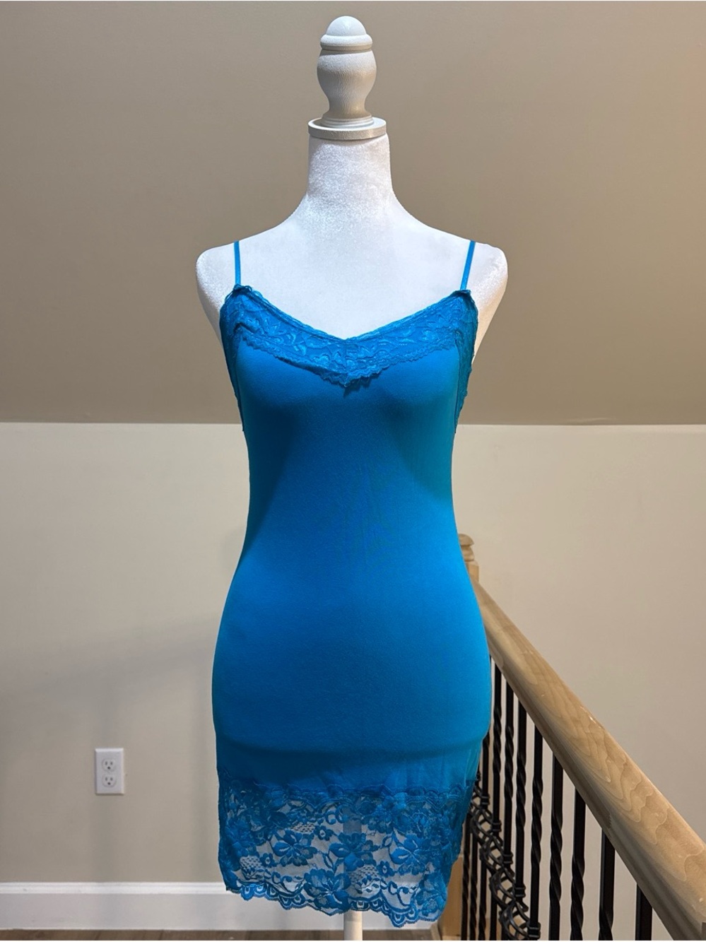 New Mix Teal Lace Trim Slip